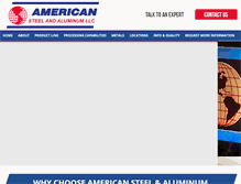 Tablet Screenshot of americansteelandaluminum.com